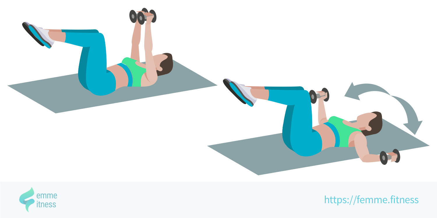 Fly Pectoraux papillon (Haltères & élastique) · Femme Fitness