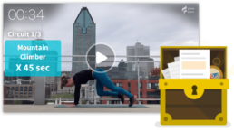 video workout et image de coffre à outils
