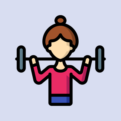 icon weight lifting woman
