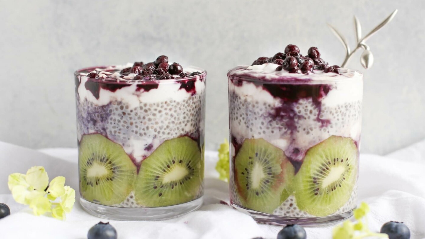 pouding graines de chia et fruit