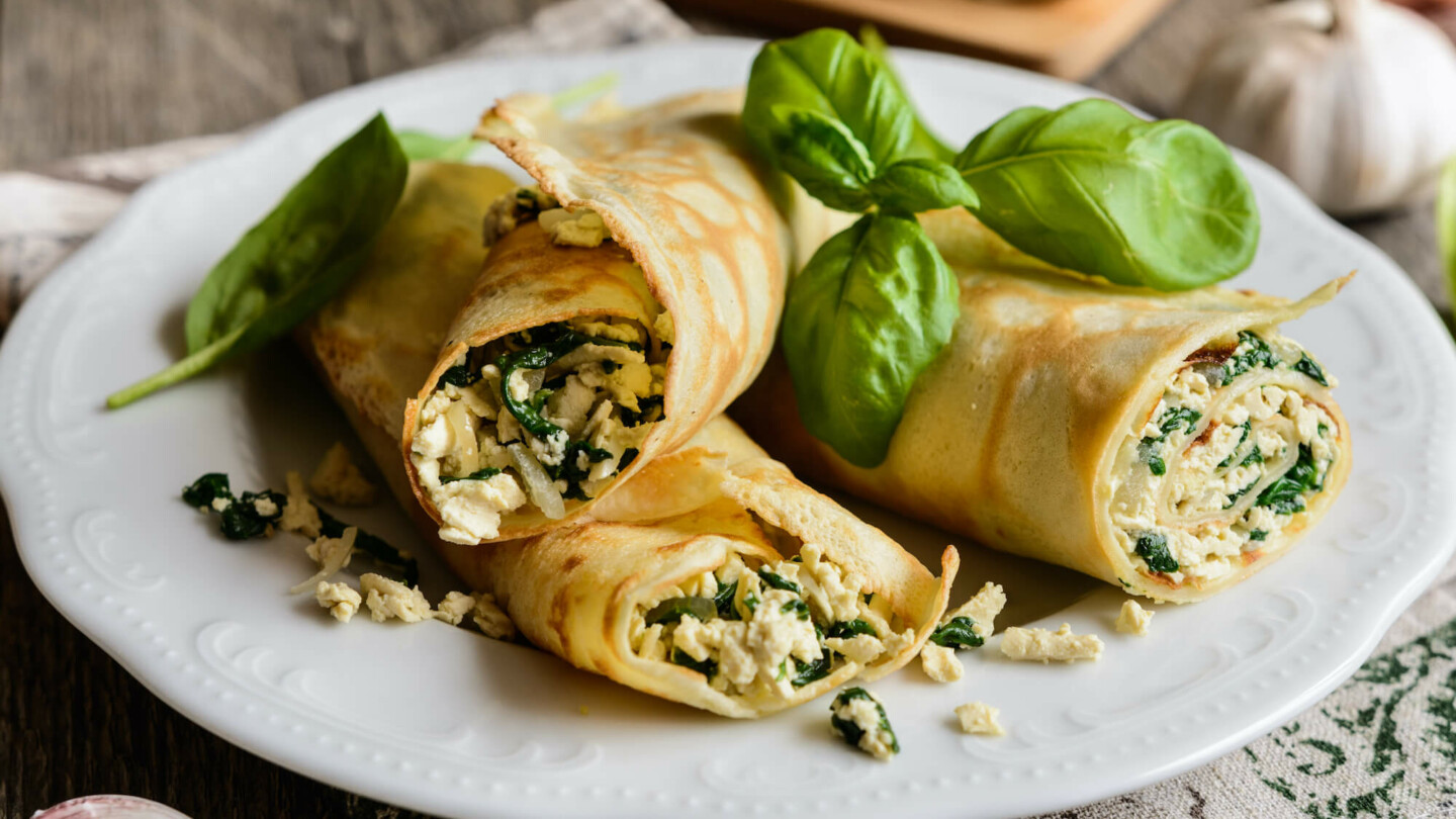 tortillas avec oeufs et épinards