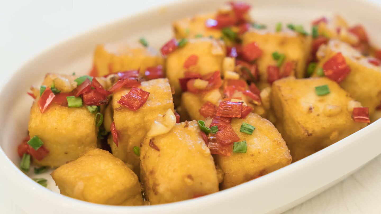 tofu croustillant avec épices