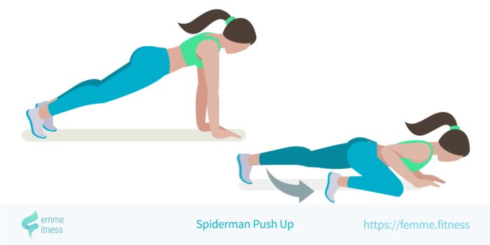 spiderman push up en dessin